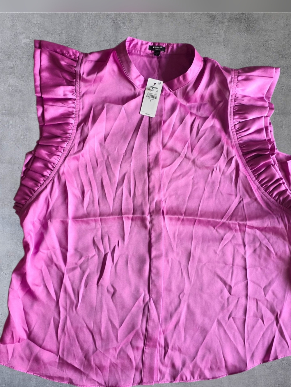 Express Flutter Sleeve Button Up Blouse